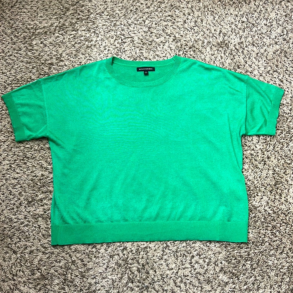 Banana Republic Green Shimmer Sweater Shirt